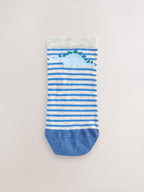 Blue Dinos Cotton Rich Trainer Socks 7 Pack