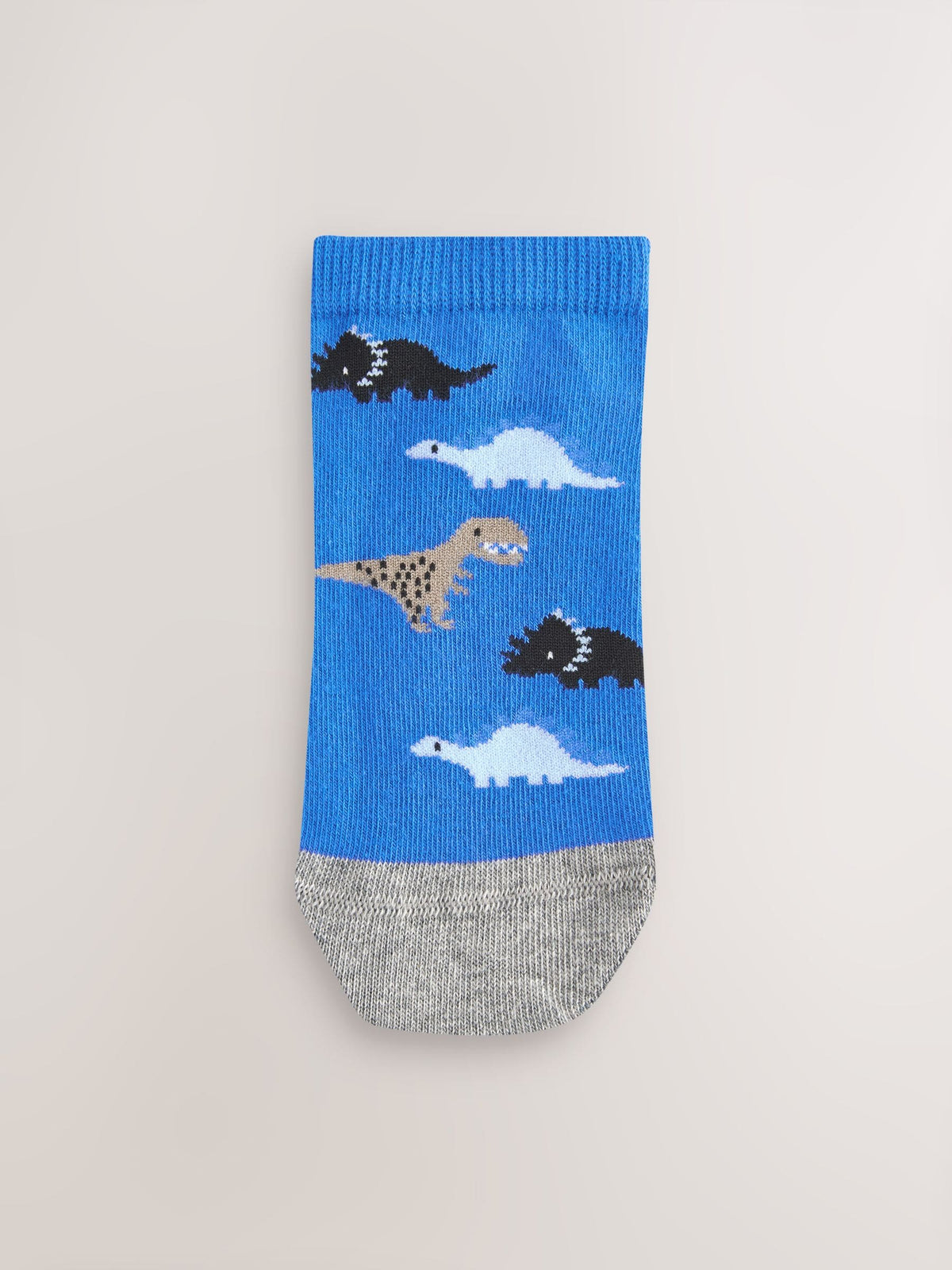 Blue Dinos Cotton Rich Trainer Socks 7 Pack
