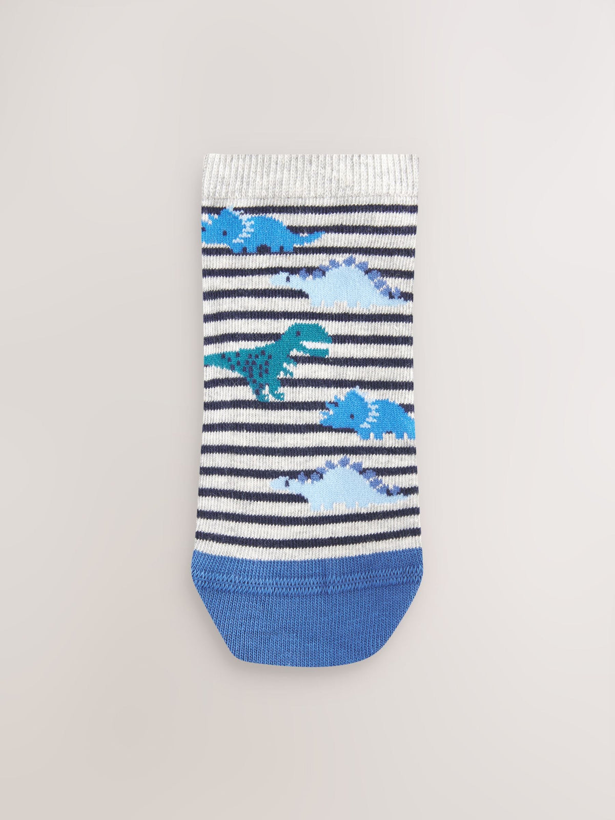 Blue Dinos Cotton Rich Trainer Socks 7 Pack