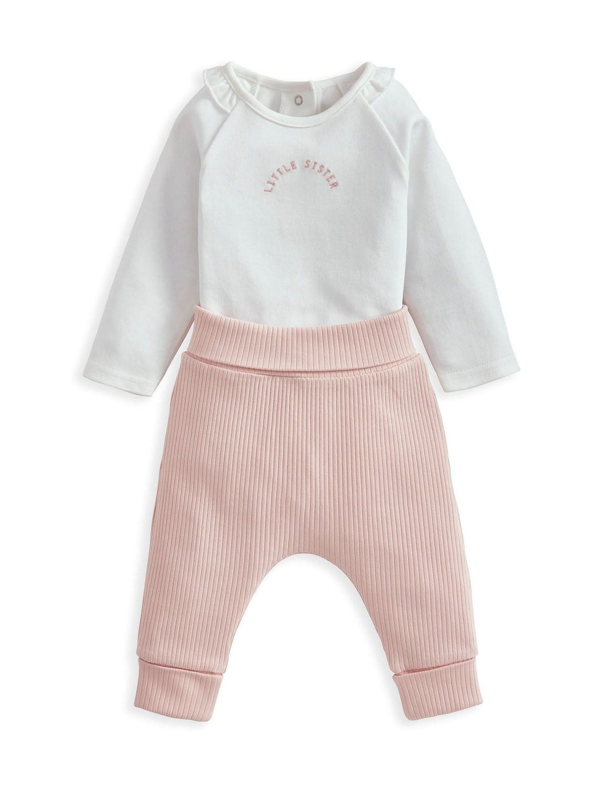 Mamas & Papas Pink Little Sister Bodysuit & Leggings Set
