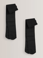 Black Regular Length 2 Pack 80 Denier School Tights