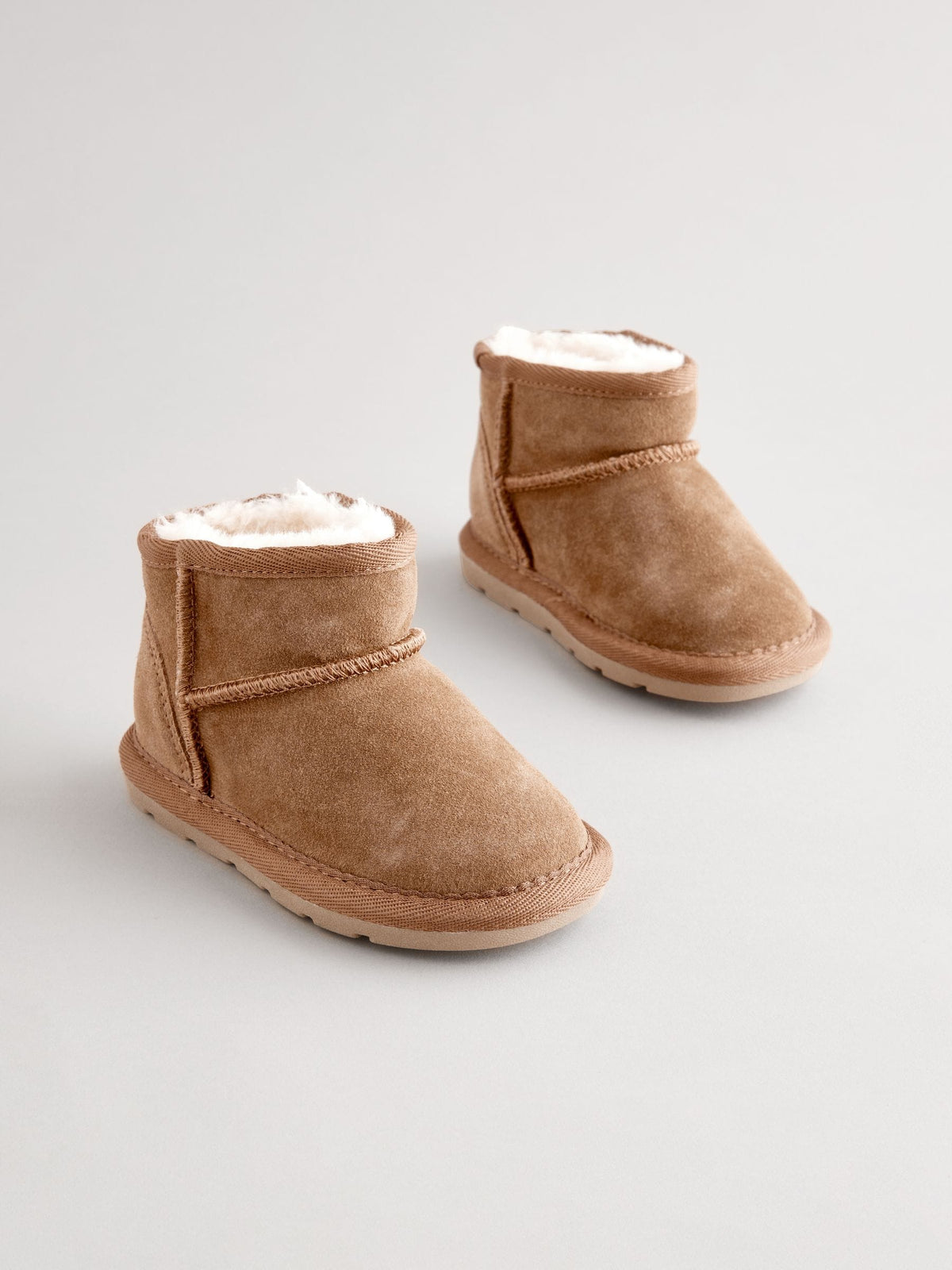 Tan Brown Warm Lined Suede Boots