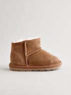 Tan Brown Warm Lined Suede Boots