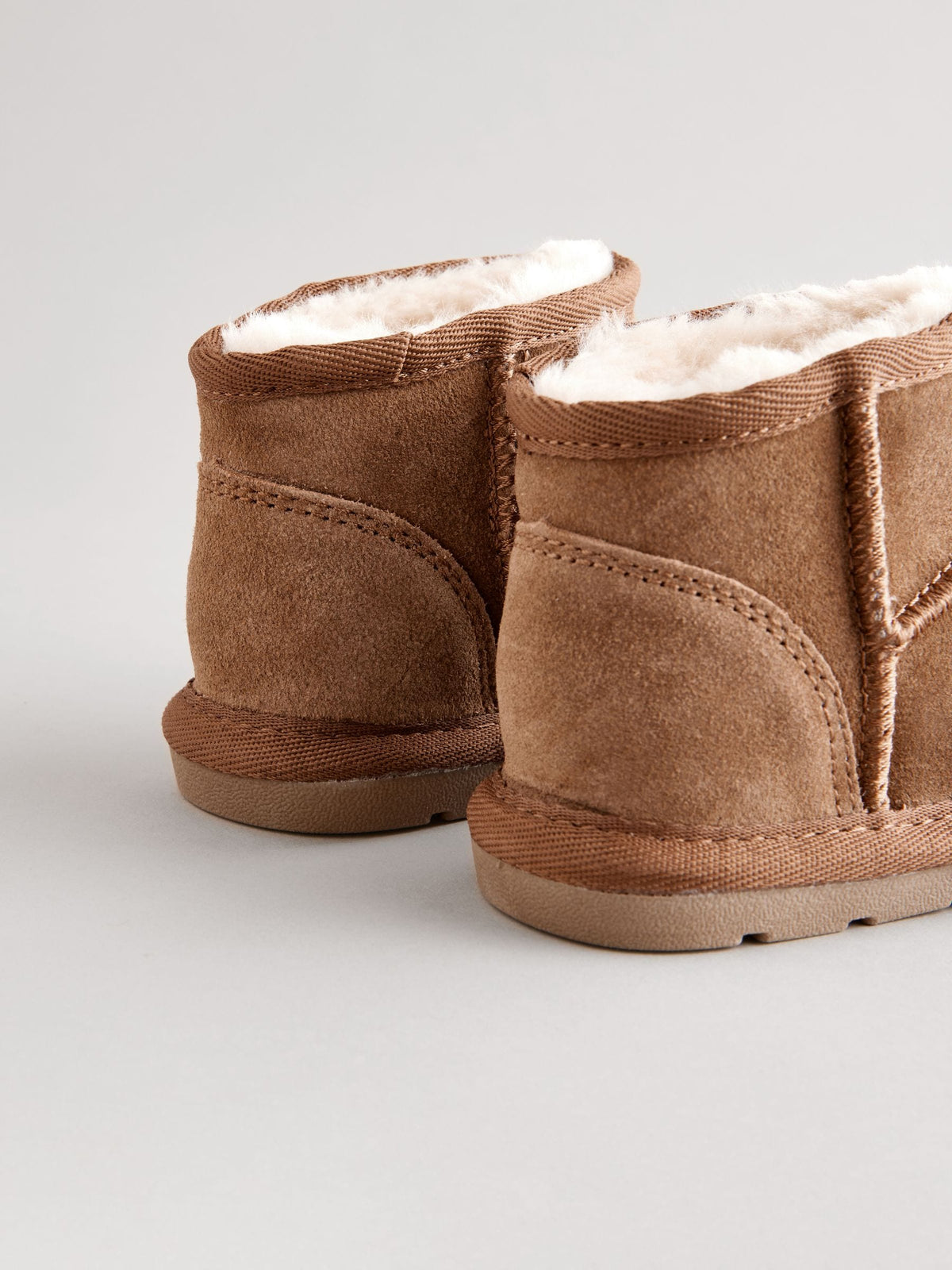 Tan Brown Warm Lined Suede Boots