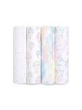 aden + anais Pink Cotton Muslin Blankets 4 Pack