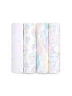 aden + anais Pink Cotton Muslin Blankets 4 Pack