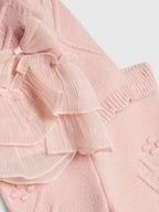 River Island Pink Bow Tulle Knit Legging Set