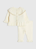 River Island Cream Bow Cardigan & Leggings Set