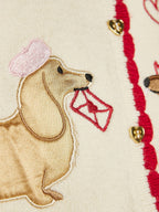 River Island Cream Sausage Dog Cardigan & Leggings Set