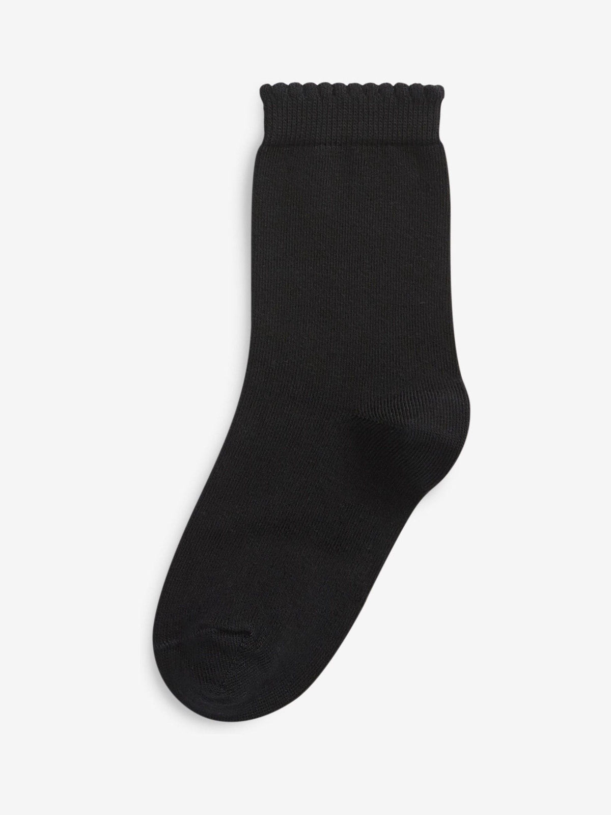 Black 5 Pack Cotton Rich School Ankle Socks