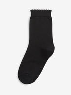 Black 5 Pack Cotton Rich School Ankle Socks