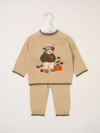 Rock-A-Bye Baby Boutique Light Beige True Knit Jumper and Leggings Set