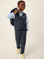 Monsoon Grey Rufus Check Suit 4 Piece