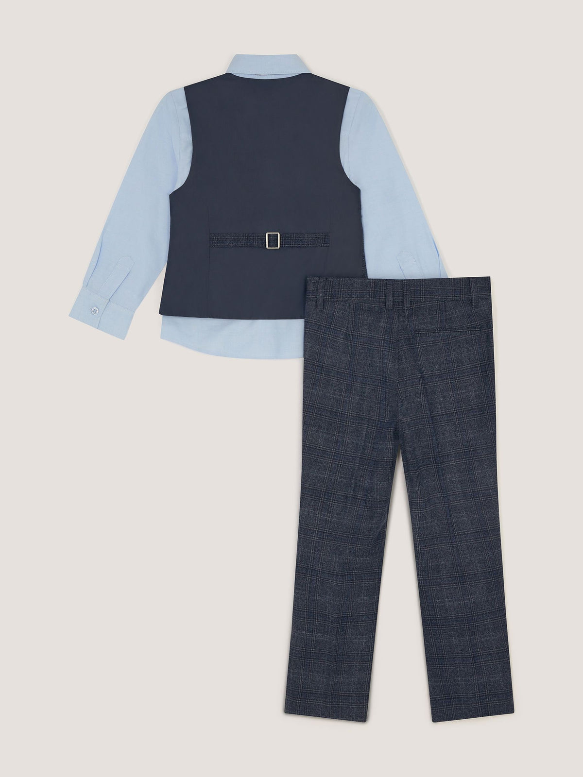 Monsoon Grey Rufus Check Suit 4 Piece