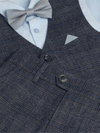 Monsoon Grey Rufus Check Suit 4 Piece