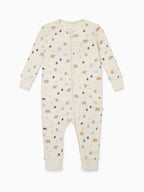 MORI Cream Bear Print Supersoft Two Way Zip-Up Sleepsuit