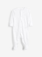 Blue/White 3 Pack Baby Sleepsuits (0-2yrs)