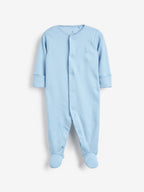 Blue/White 3 Pack Baby Sleepsuits (0-2yrs)
