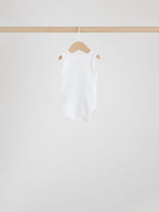 White 10 Pack Baby Vest Bodysuits