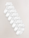 White Lace Baby Socks 7 Pack (0mths-2yrs)