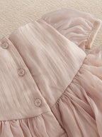 Mamas & Papas Pink Bubble Sleeve Dress