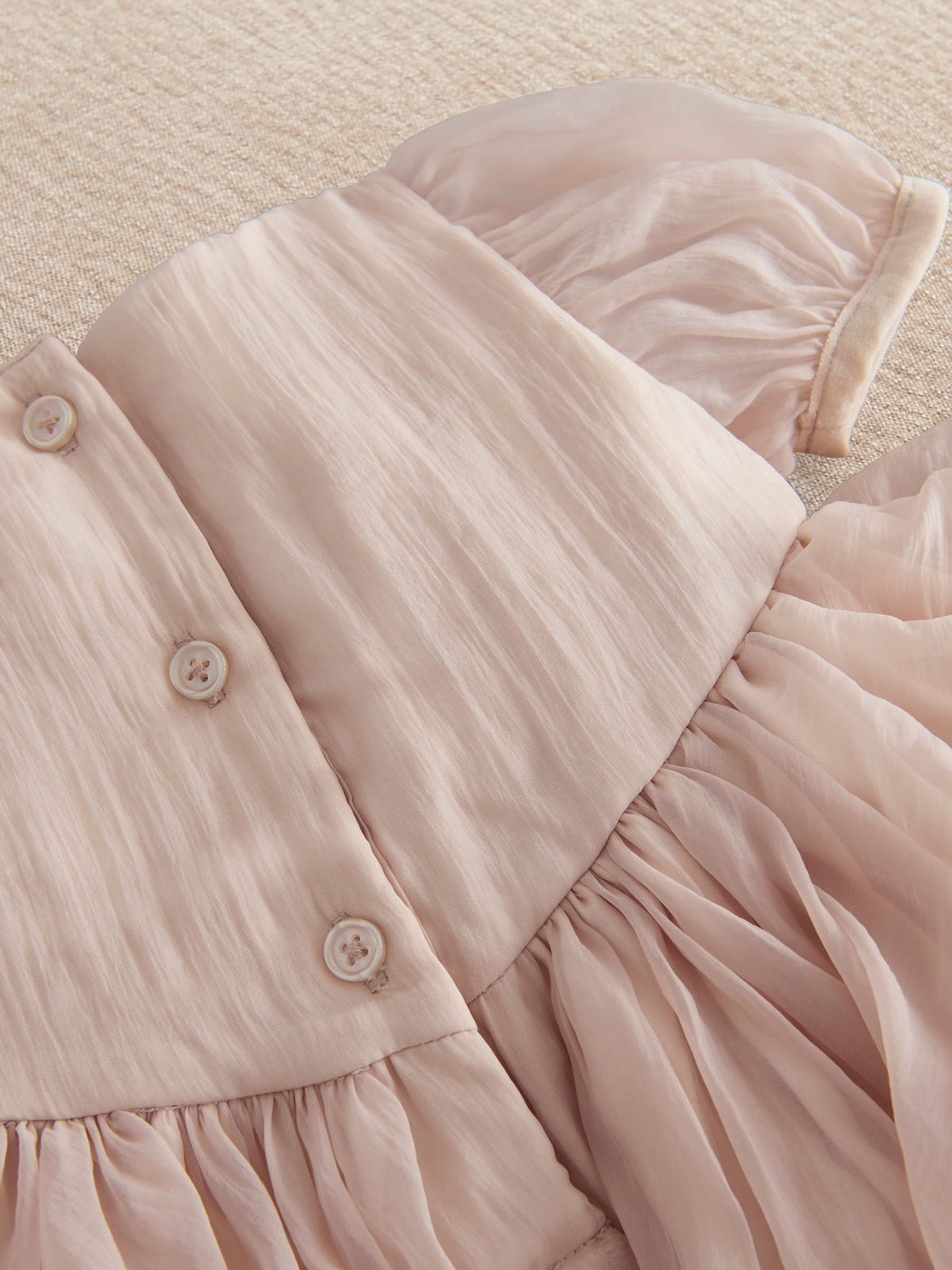 Mamas & Papas Pink Bubble Sleeve Dress