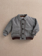 Mamas & Papas Grey Houndstooth Bomber Jacket