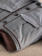 Mamas & Papas Grey Houndstooth Bomber Jacket