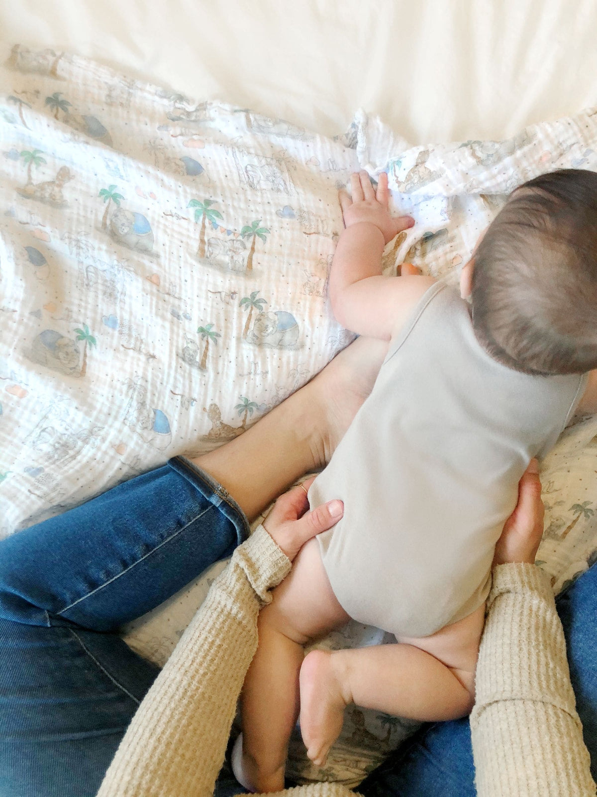 aden + anais White Large 100% Cotton Muslin Blankets 3 Pack