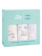 aden + anais White Large 100% Cotton Muslin Blankets 3 Pack