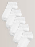 White 5 Pack Cotton Rich Trainer Socks