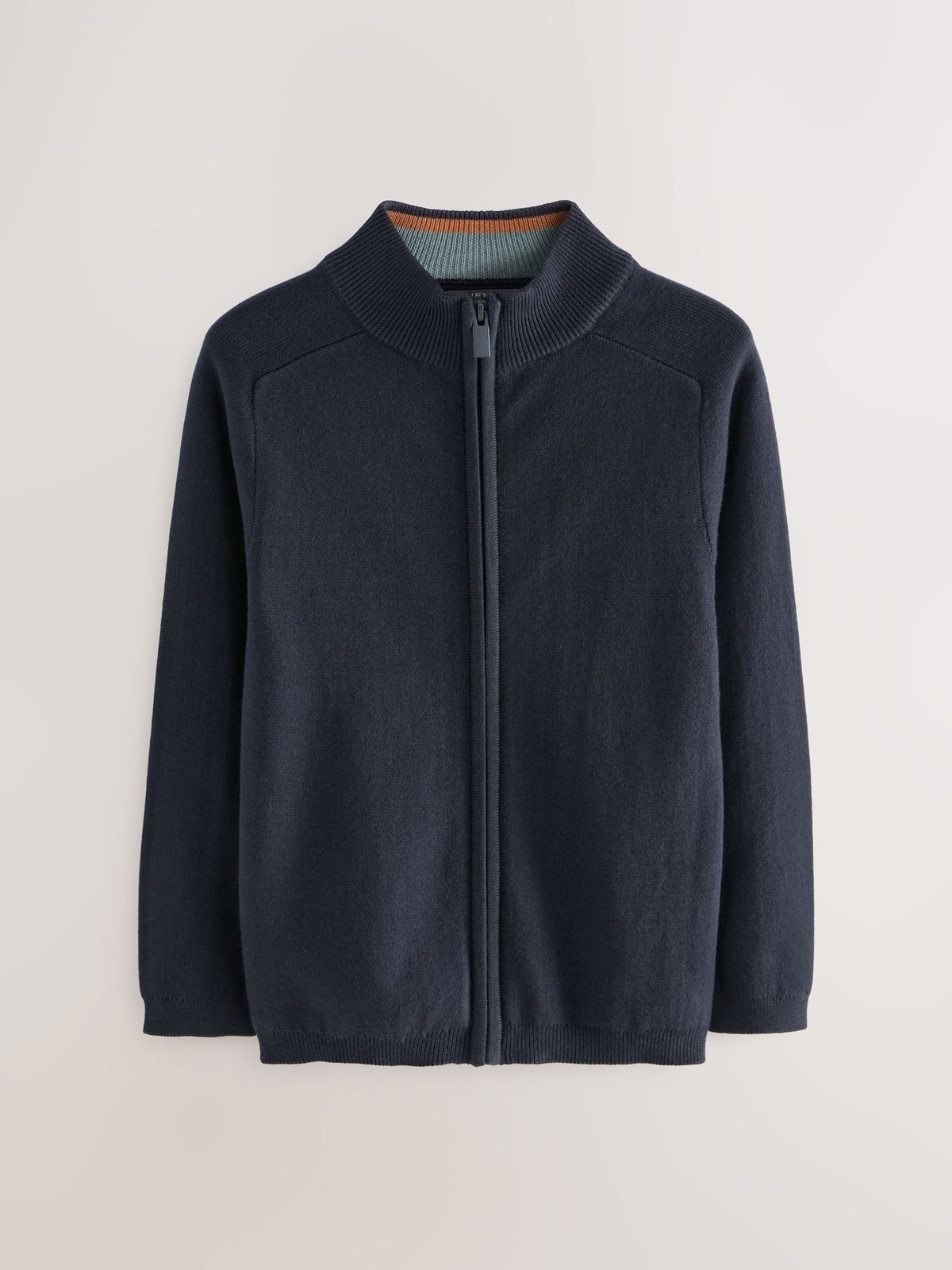 Navy Zip Up Knitted Cardigan (3-16yrs)