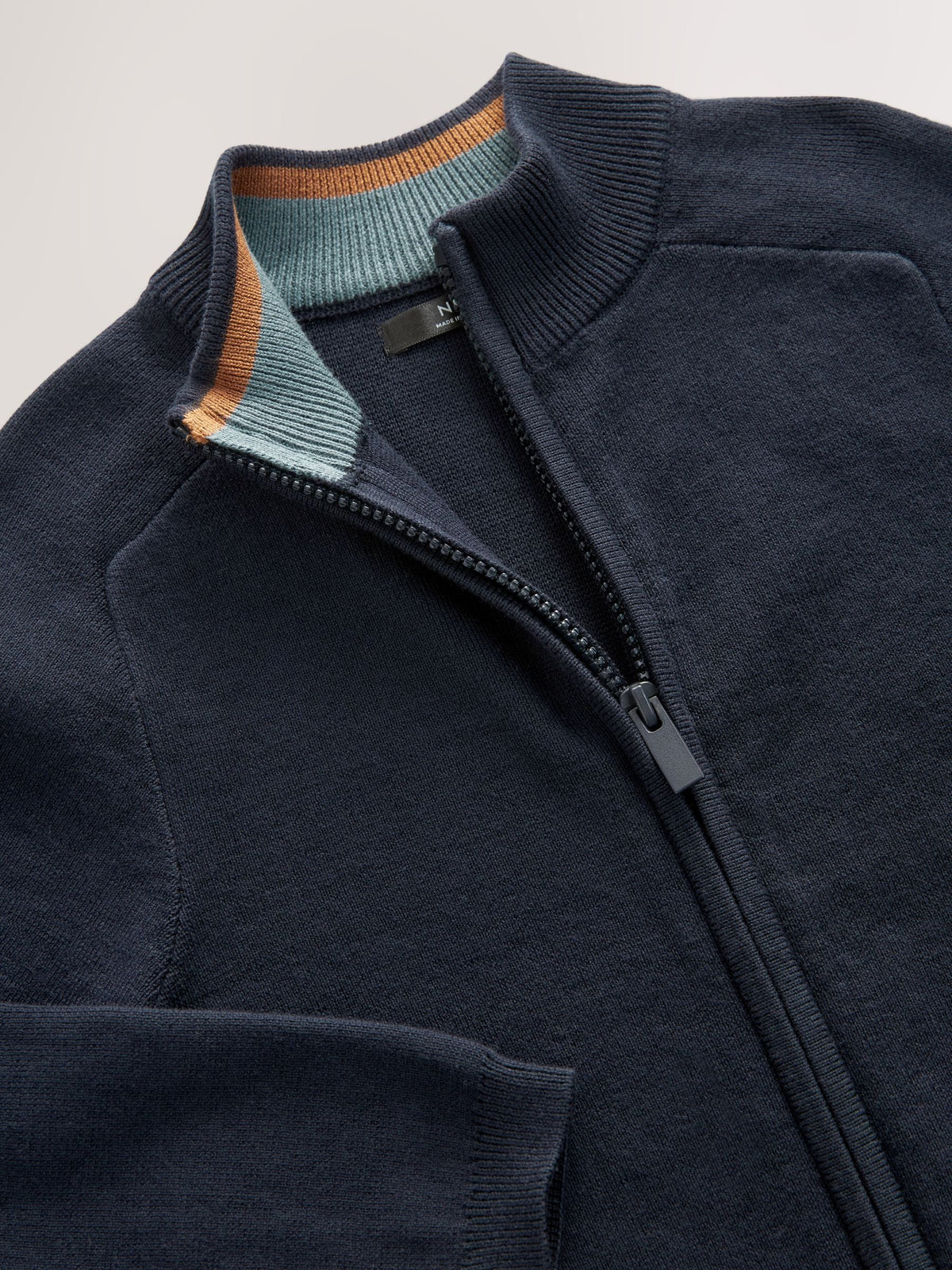 Navy Zip Up Knitted Cardigan (3-16yrs)