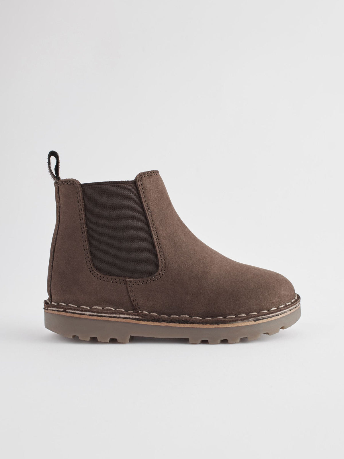 Chocolate Brown Warm Lined Leather Chelsea Boots