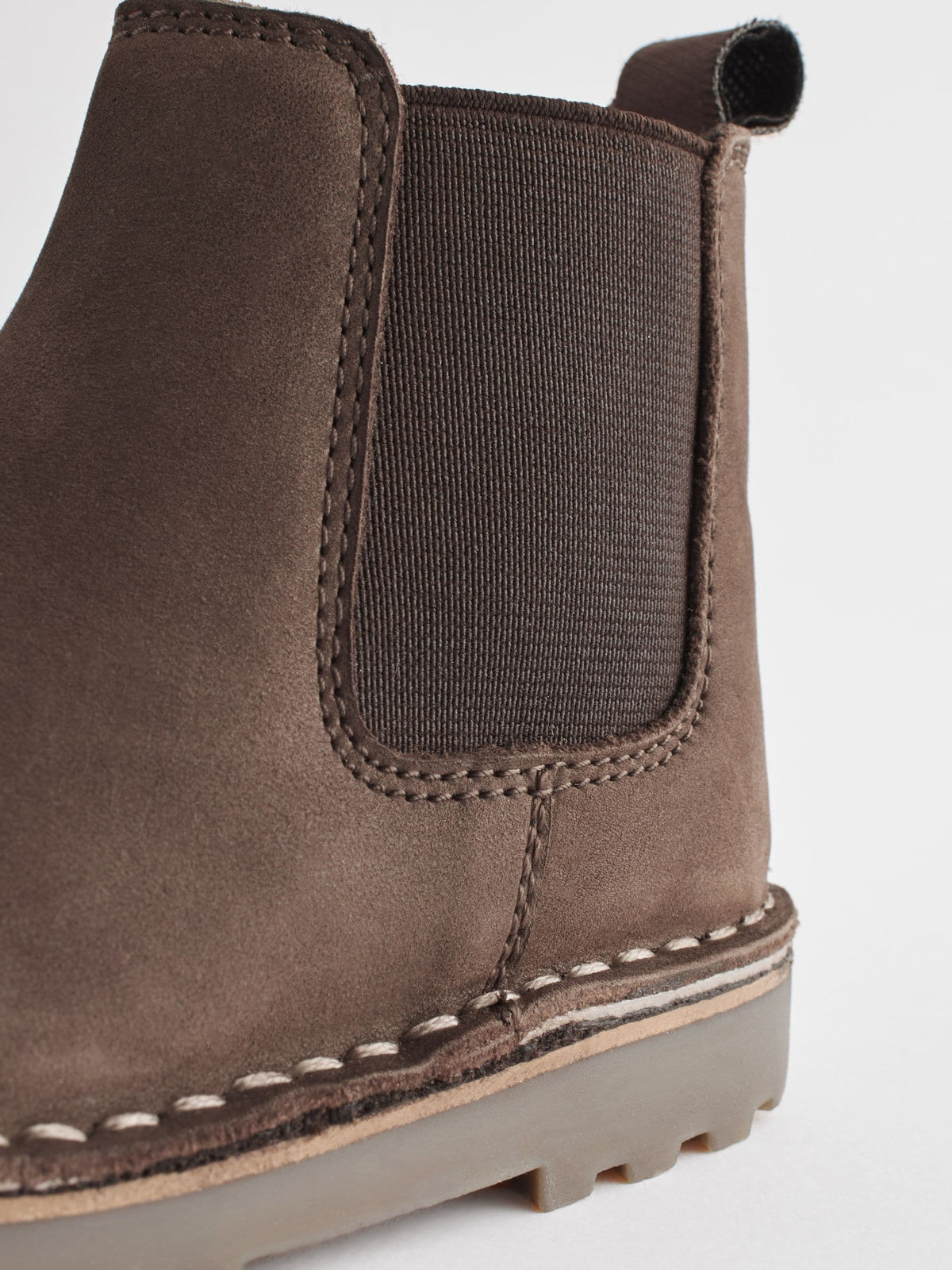 Chocolate Brown Warm Lined Leather Chelsea Boots
