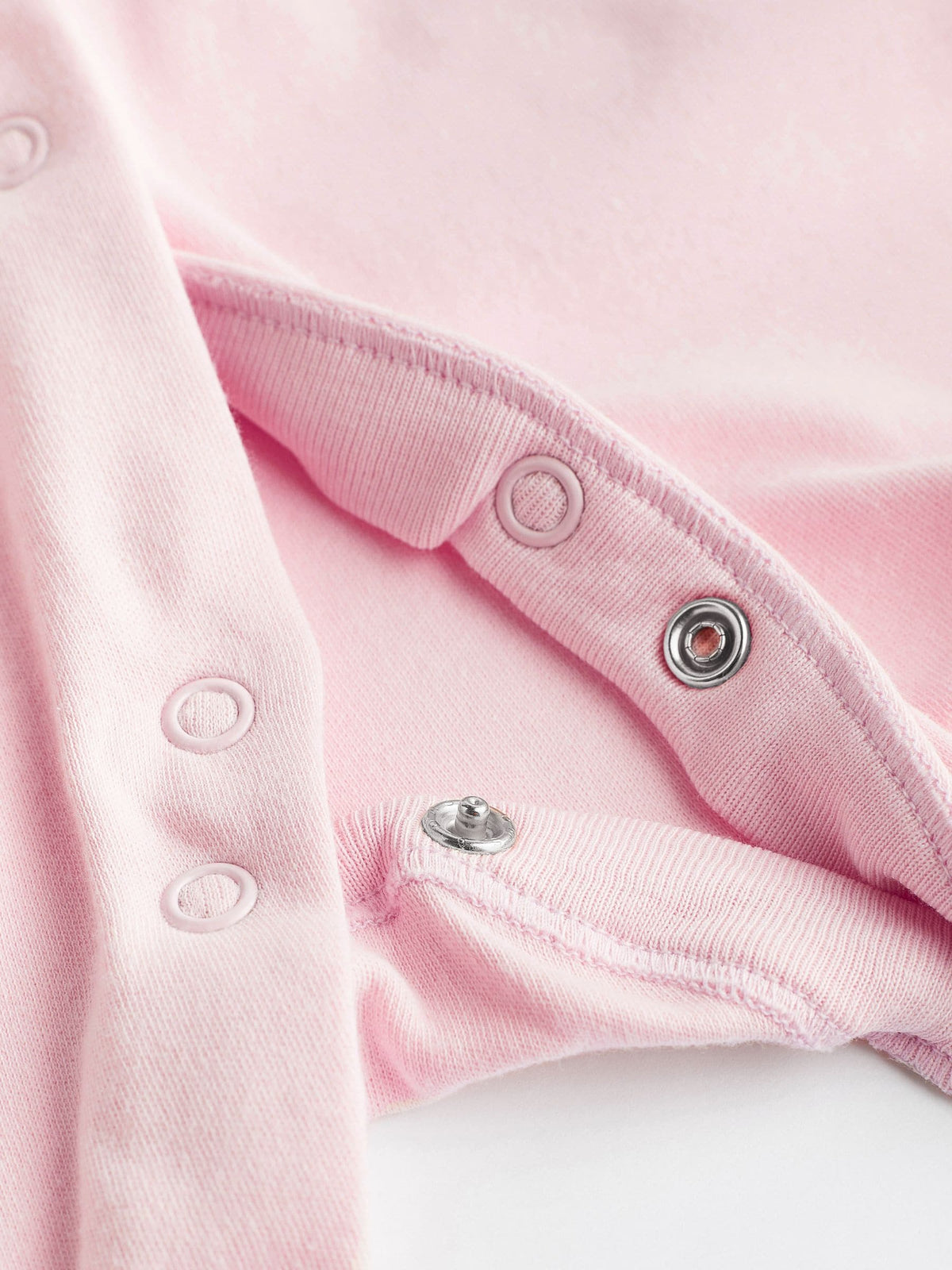 Pink/White 3 Pack Baby Sleepsuits (0-2yrs)