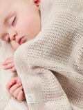 MORI Neutral Biscuit Brown Blend Cellular Baby Blanket