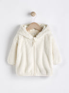 Ecru Fleece Baby Hooded Jacket (0mths-2yrs)