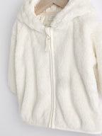 Ecru Fleece Baby Hooded Jacket (0mths-2yrs)