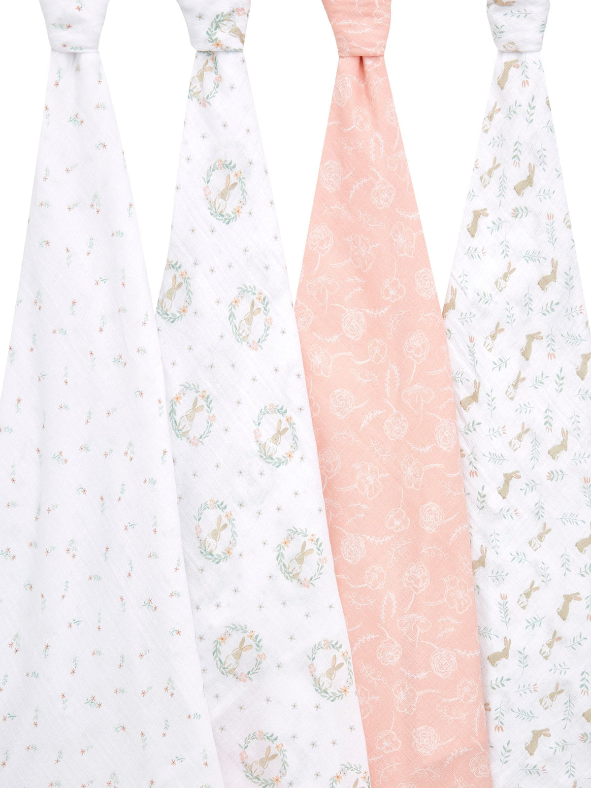 Aden & Anais Pink Essentials Muslin Blankets 4 Pack
