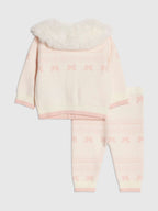 River Island Cream Fairisle Cardigan & Leggings Set