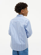 Tommy Hilfiger Regular Fit Stripe Logo Embroidery Poplin Shirt