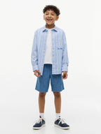 Tommy Hilfiger Regular Fit Stripe Logo Embroidery Poplin Shirt