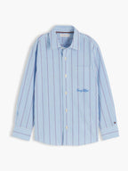 Tommy Hilfiger Regular Fit Stripe Logo Embroidery Poplin Shirt