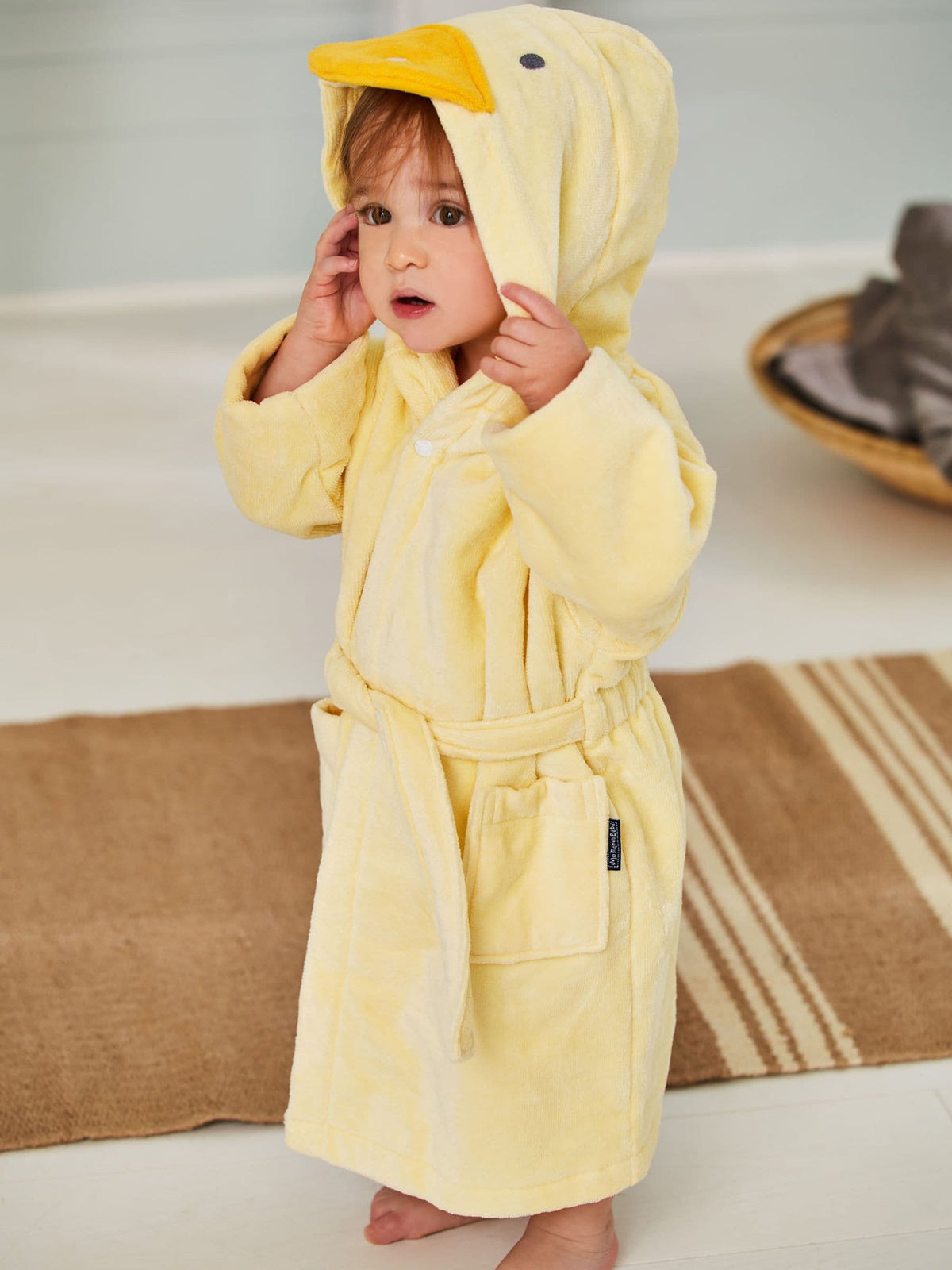 JoJo Maman Bébé Yellow Duck Cotton Towelling Robe