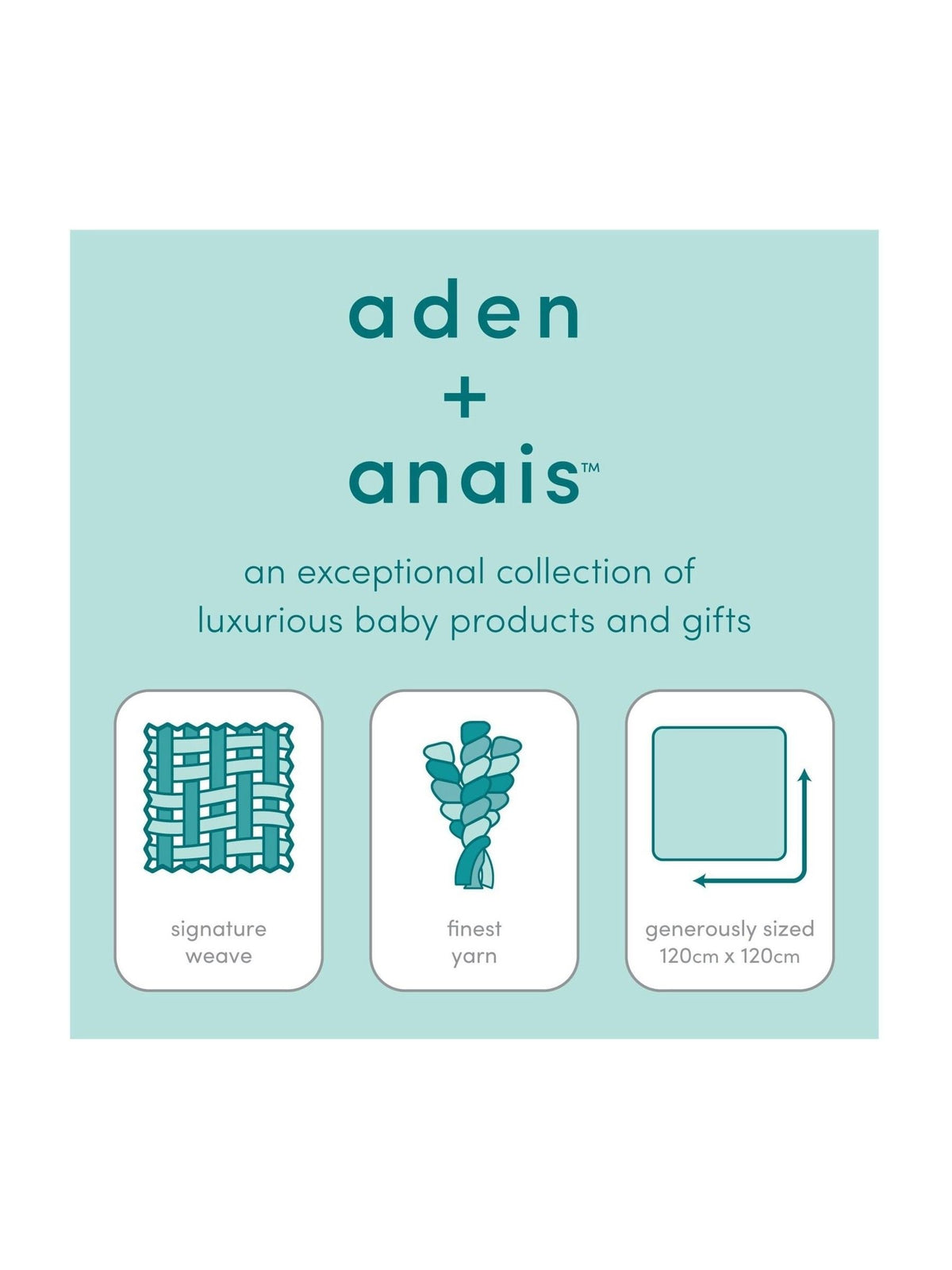 aden + anais White Large Silky Stargaze Soft Muslin Blankets 3 Pack