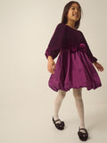 Monsoon Purple Maisie Velvet Bubble Hem Party Dress