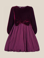 Monsoon Purple Maisie Velvet Bubble Hem Party Dress
