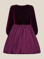 Monsoon Purple Maisie Velvet Bubble Hem Party Dress