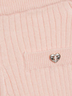 River Island Pink Faux Fur Collar Cardigan & Trousers Set